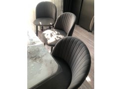 Стул на металлокаркасе Gabi 1 gray / black фото покупателя 621