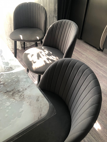 Стул на металлокаркасе Gabi 1 light purple / black фото покупателя 621