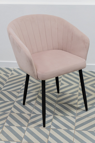 Кресло Корсо крутящееся фиолетовое Velutto 25 / черное из шоурума 1