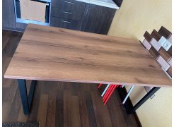 Деревянный стол Лота Лофт 120(160)х75 черный матовый / бетон светлый фото покупателя 122