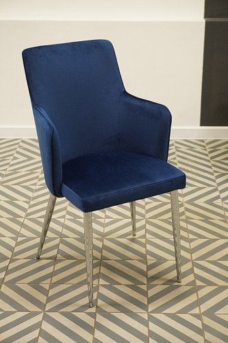 Стул на металлокаркасе Benza dark blue из шоурума 2