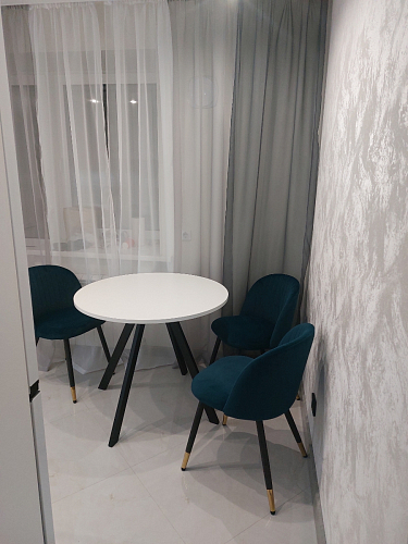 Стул на металлокаркасе Gabi dark beige / black / silver фото покупателя 406