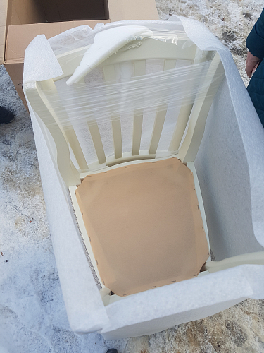 Деревянный стул Виньетта белый / лайн белый люкс фото покупателя 15