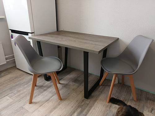 Стол Эльпатия 130 дуб велингтон / черный матовый фото покупателя 6