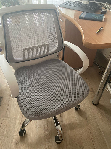 Компьютерное кресло Ergoplus белое / серое фото покупателя 57