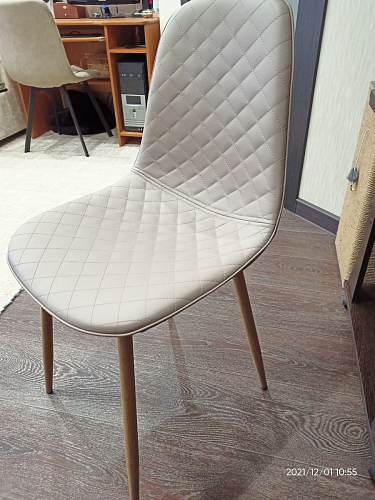 Стул на металлокаркасе Capri dark beige / white фото покупателя 80