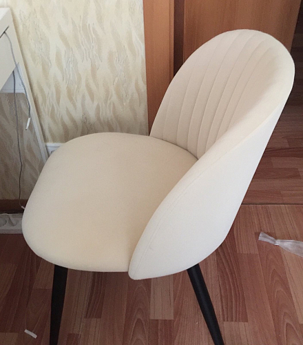 Стул на металлокаркасе Gabi 1 light purple / black / gold фото покупателя 293