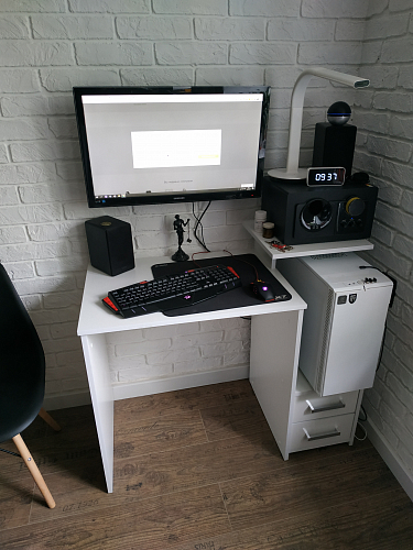 Компьютерный стол Джаз-24 левый дуб сонома фото покупателя 10