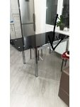 Стеклянный стол Campana хром / черный: отзыв о товаре