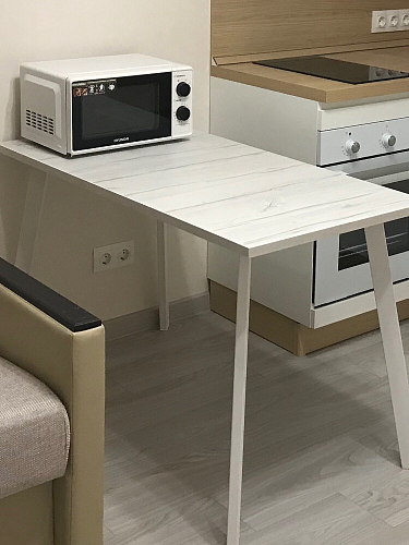 Стол Тринити Лофт 120 32 мм бетон / черный матовый фото покупателя 192