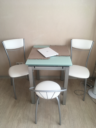 Стул на металлокаркасе Goki с мягкой спинкой светлый мусс фото покупателя 4