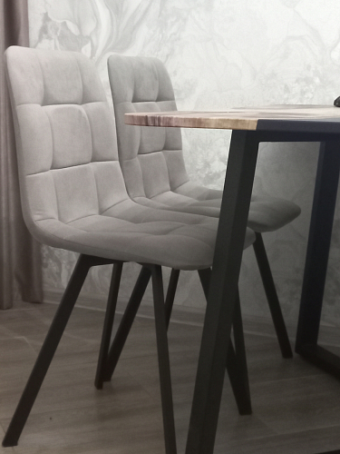 Стул на металлокаркасе Чилли синий / белый фото покупателя 909