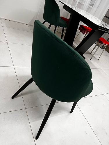 Стул на металлокаркасе Gabi 1 light blue / black / gold фото покупателя 229