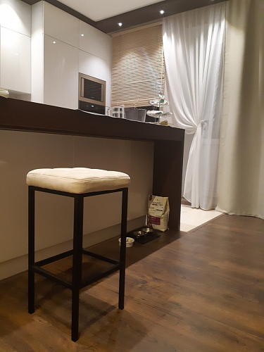 Барный стул Лофт ткань канди грей / черный матовый фото покупателя 217