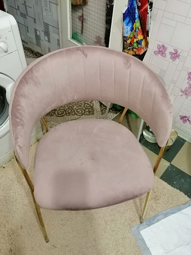 Стул на металлокаркасе Kamelia green / gold фото покупателя 56