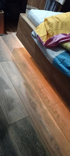 Двуспальная кровать Клауд 160х200 парящая дуб крафт золотой / антрацит фото покупателя 147