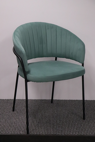 Стул на металлокаркасе Лео антрацитовый / белый из шоурума 1