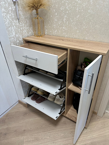 Обувница ТП-4 дуб сонома / белый  - Уцененный экземпляр фото покупателя 15