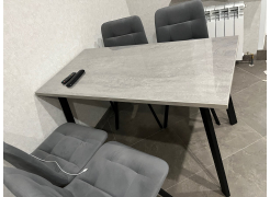 Стол Тринити Лофт 120 32 мм бетон / черный матовый фото покупателя 645