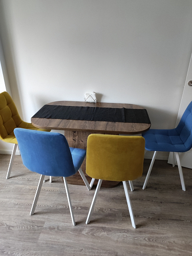 Стул на металлокаркасе Чилли зеленый / черный фото покупателя 942