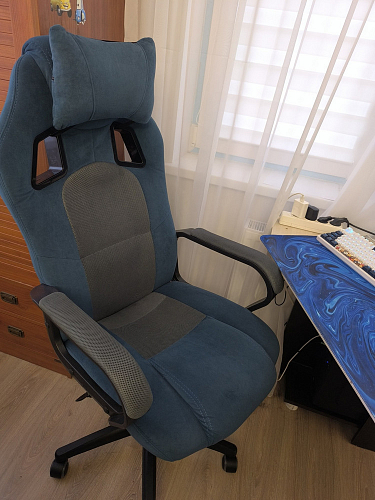 Компьютерное кресло Driver/Драйвер кожзам черный / серый фото покупателя 119