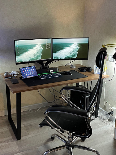 Стол раскладной Лота Лофт 120 25 мм юта / черный матовый фото покупателя 536