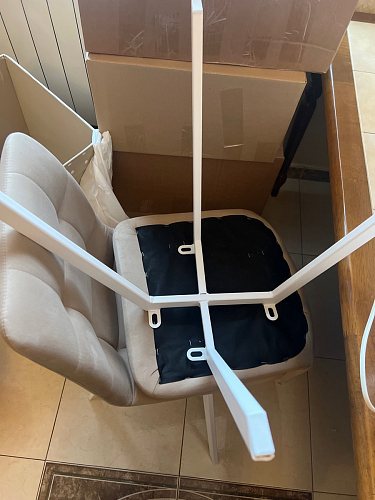 Стул на металлокаркасе Чилли синий / белый фото покупателя 1377