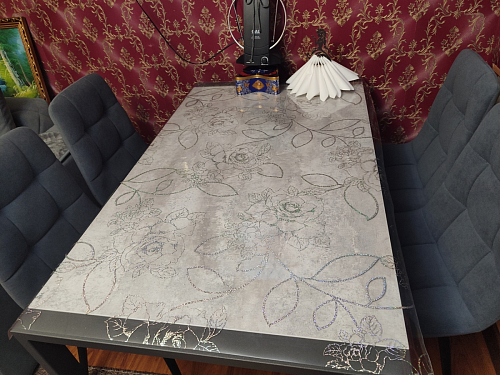 Стол Центавр 120(160)х70х75 файерстоун / черный матовый фото покупателя 54