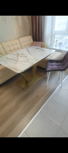 Стол на тумбе Бугун обсидиан / черный фото покупателя 15