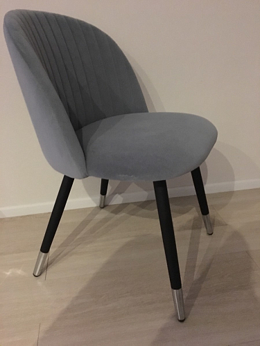 Стул на металлокаркасе Gabi dark beige / black / silver фото покупателя 991