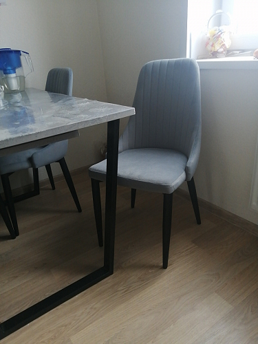 Стул на металлокаркасе Kora gray / black фото покупателя 419