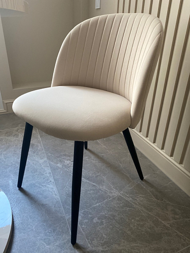 Стул на металлокаркасе Gabi 1 light blue / black / gold фото покупателя 211