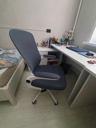 Компьютерное кресло Konfi gray / blue / white фото покупателя 19