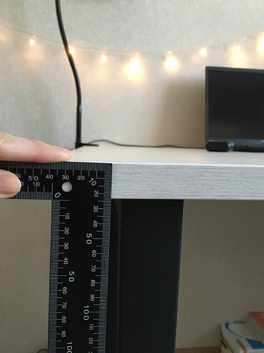 Стол Лота Лофт 120 32 мм бетон / черный матовый фото покупателя 241