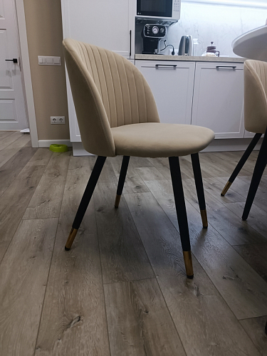 Стул на металлокаркасе Gabi latte / gold / black фото покупателя 295