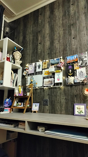 Письменный стол Леон Лофт черный матовый / дуб вотан фото покупателя 73