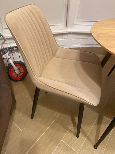 Стул на металлокаркасе Седа К латте / черный фото покупателя 25