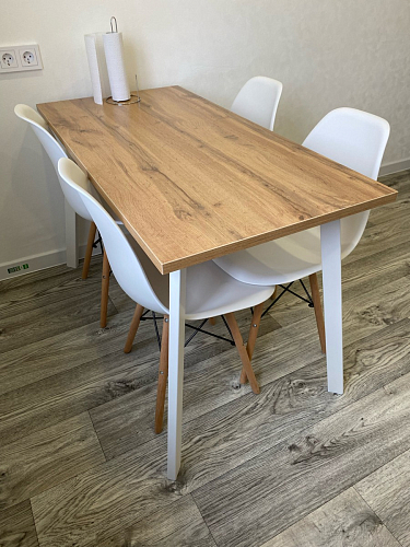 Стол Тринити Лофт 120 32 мм бетон / черный матовый фото покупателя 381