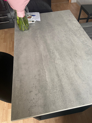 Стол Лота Лофт 120 32 мм бетон / черный матовый фото покупателя 142