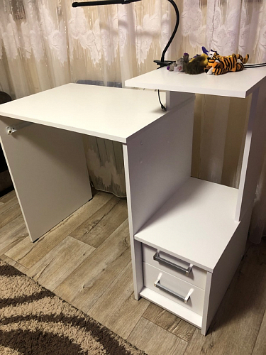 Компьютерный стол Джаз-24 левый дуб молочный фото покупателя 76