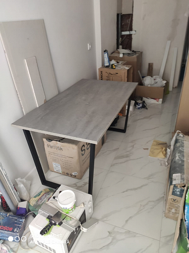 Деревянный стол Лота Лофт 140х80 дуб крафт табачный / черный матовый фото покупателя 274