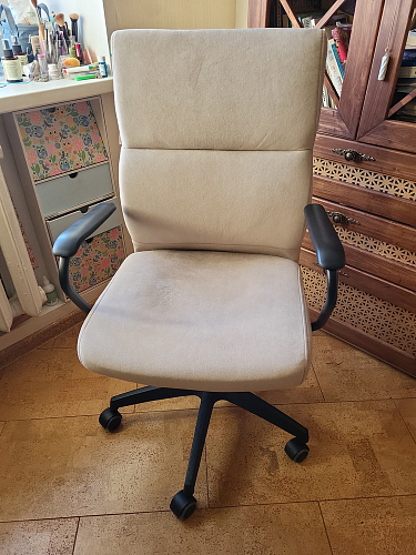 Компьютерное кресло Benefit/Бенефит флок серый 29 фото покупателя 18