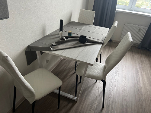 Деревянный стол Лота Лофт 120x75 дуб крафт табачный / черный матовый фото покупателя 201