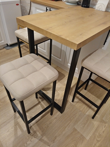 Барный стул Лофт катания лаванда / белый матовый фото покупателя 267