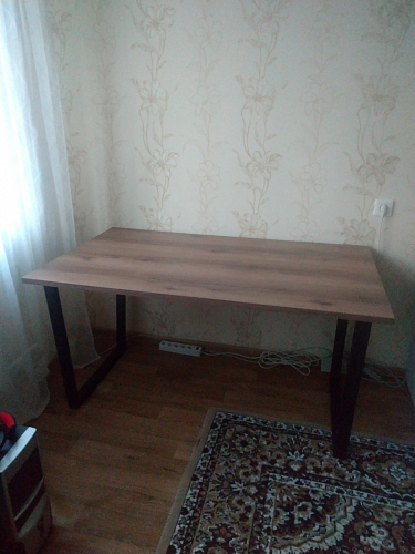 Деревянный стол Лота Лофт 140х80 черный матовый / бетон светлый фото покупателя 846