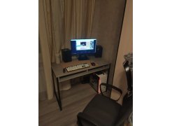 Письменный стол Леон Лофт дуб делано темный / черный матовый фото покупателя 200