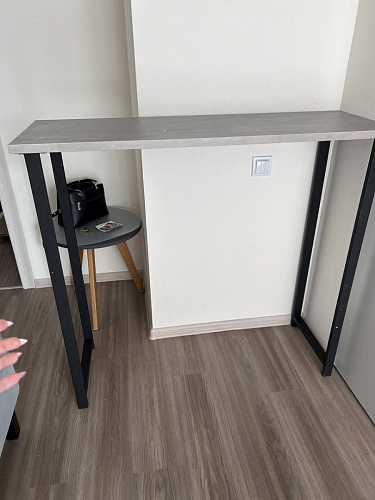 Барная стойка Дилан Лофт 120х40х90 бетон светлый фото покупателя 115