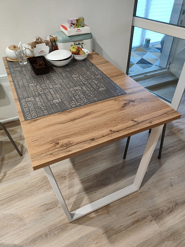 Деревянный стол Лота Лофт 140х80 дуб крафт табачный / черный матовый фото покупателя 652