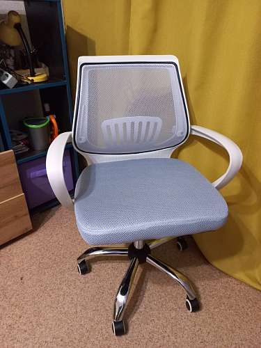 Компьютерное кресло Ergoplus light gray / white фото покупателя 12