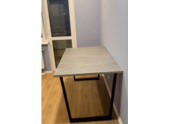 Деревянный стол Лота Лофт 120(160)х75 черный матовый / бетон светлый фото покупателя 644